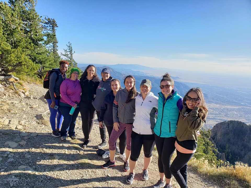 Hiking with my new friends