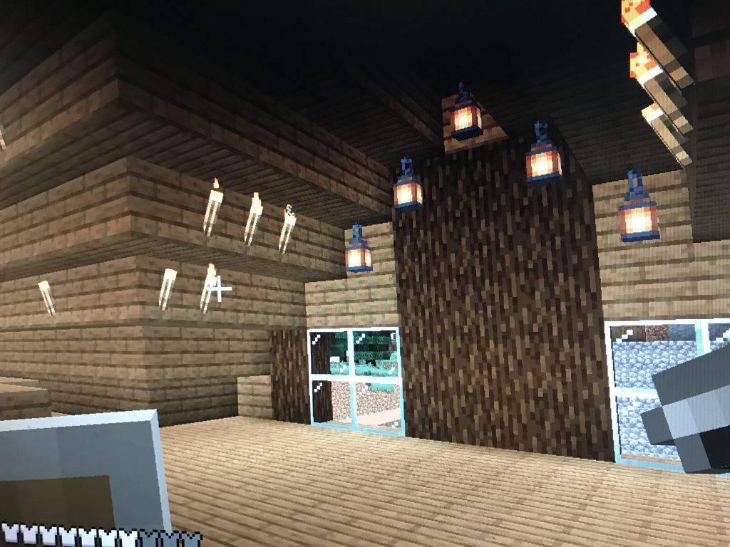Minecraft house upstairs