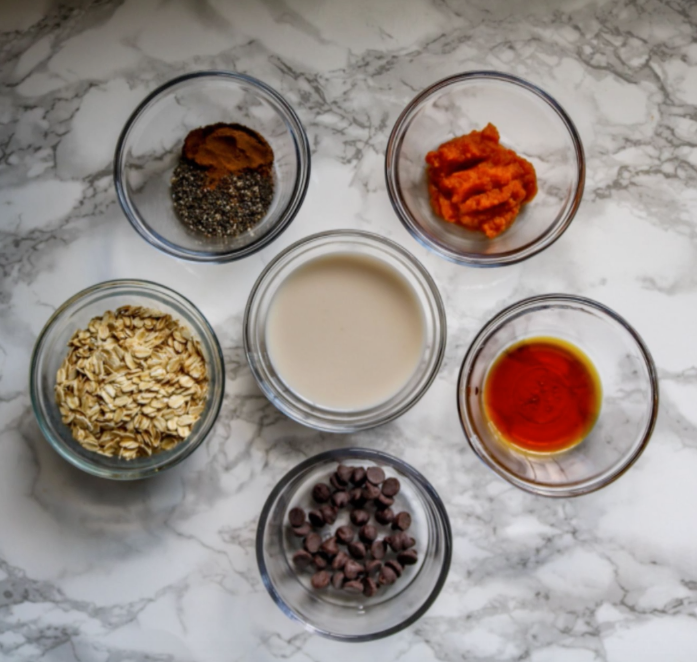 Overnight oat ingredients