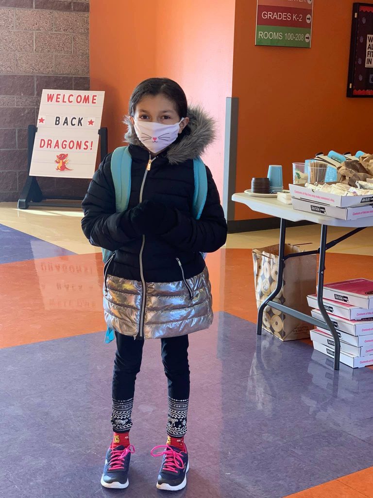 Scarlett on her First Day