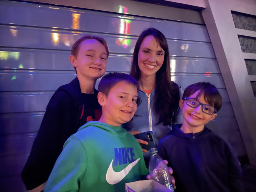 Ashley with her older kids 