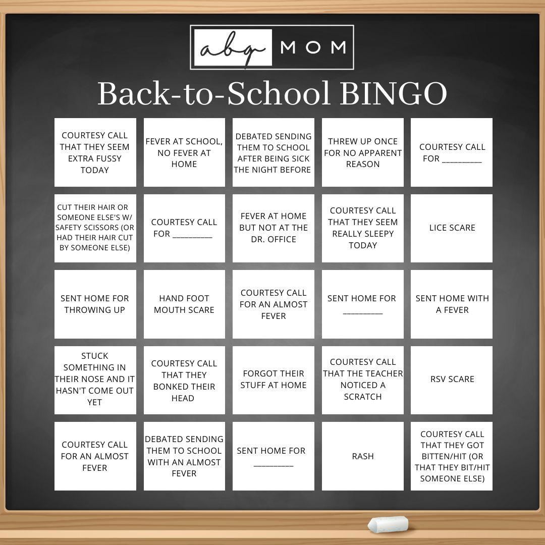 Back-to-School BINGO