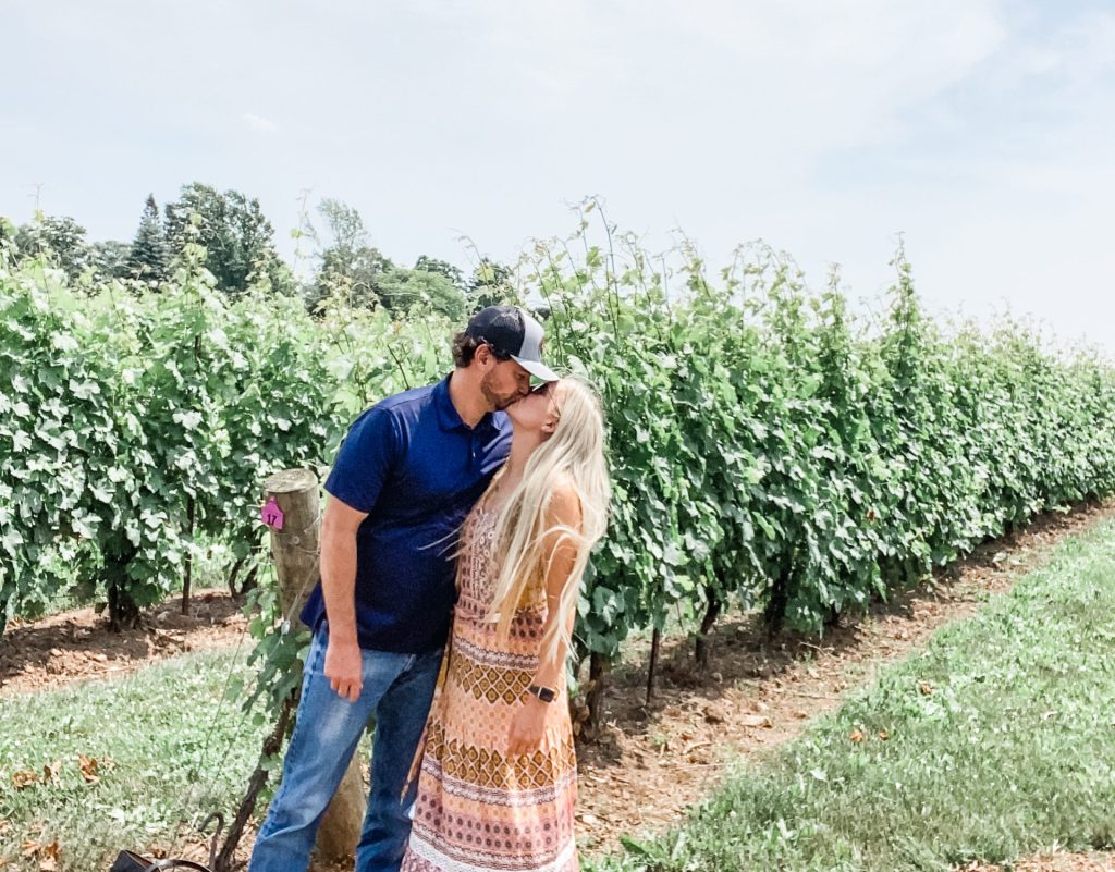 Kyle and I enjoying the vineyards of Niagara.