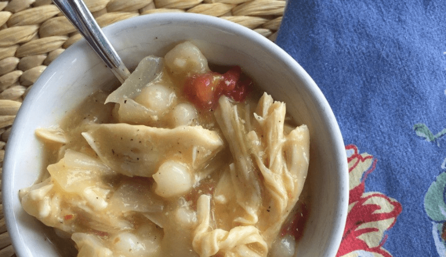 Easy Crock Pot Green Chile Chicken Posole