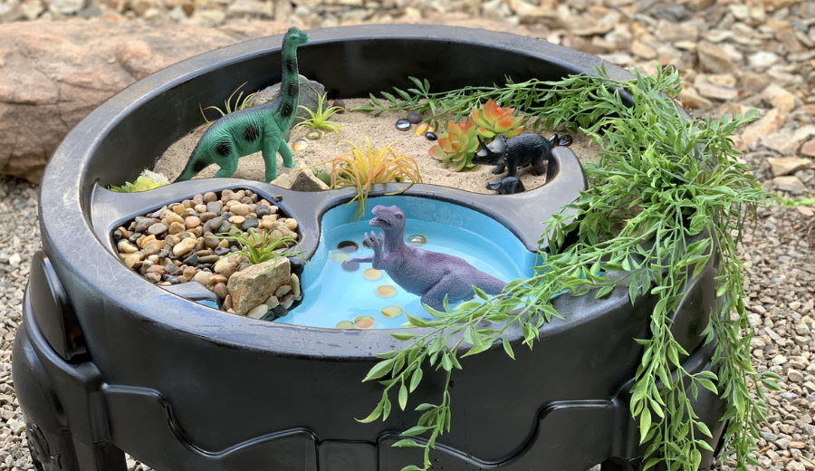 Upcycle Your Water Table Into a Dinosaur World