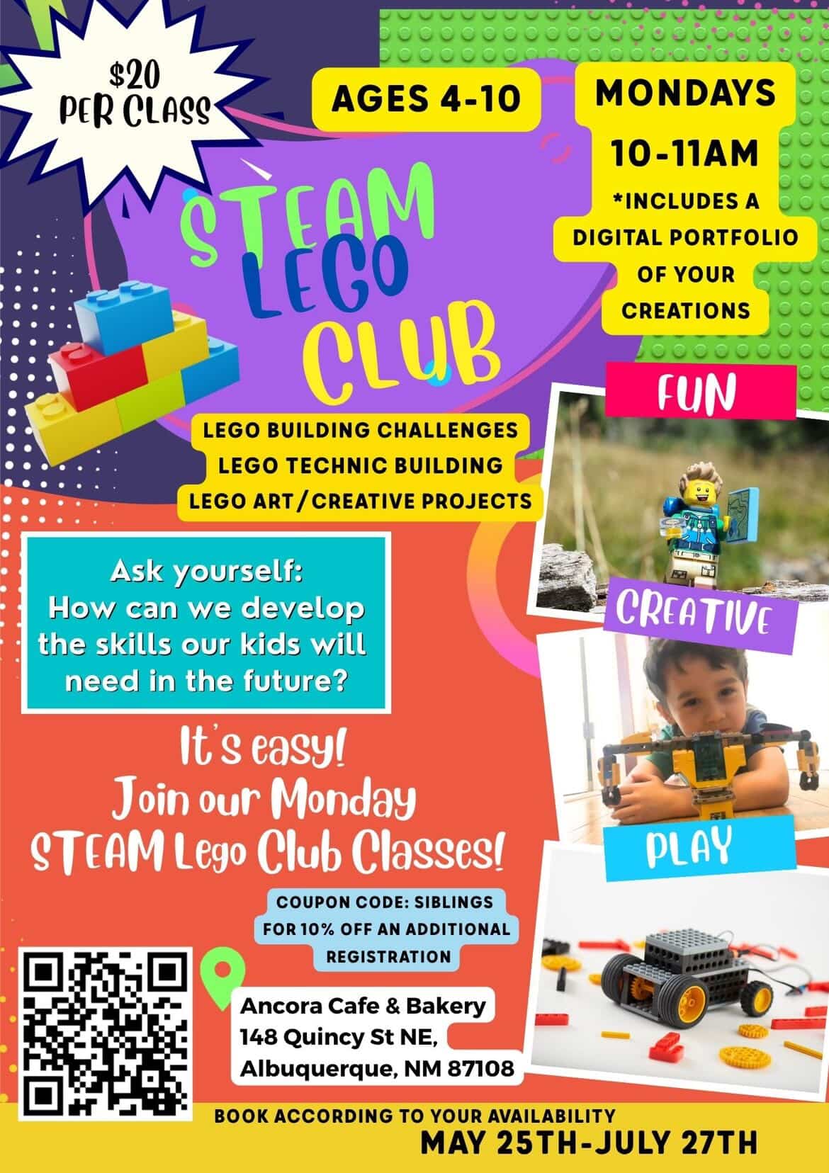 STEAM Lego Club at Ancora Cafe & Bakery